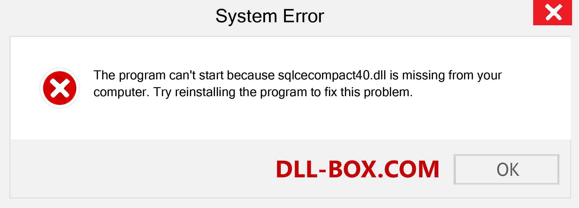  sqlcecompact40.dll file is missing?. Download for Windows 7, 8, 10 - Fix  sqlcecompact40 dll Missing Error on Windows, photos, images